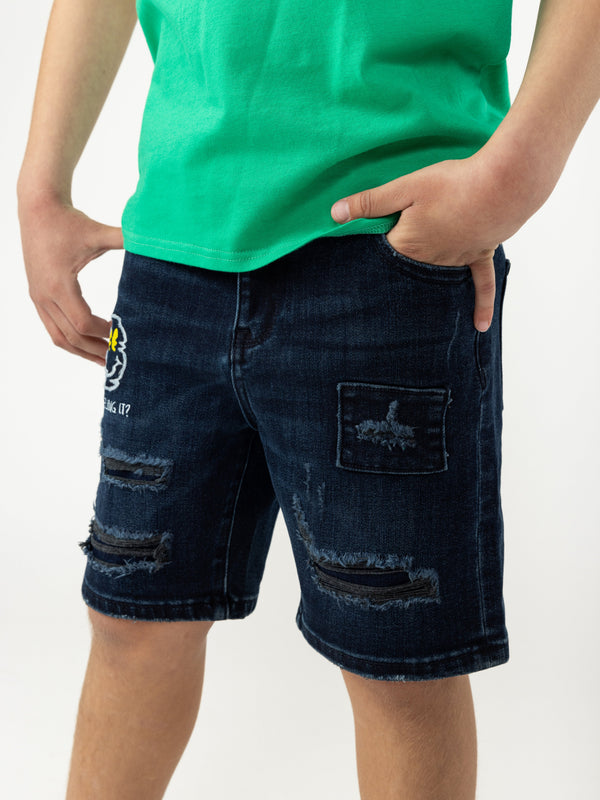 JEANS BERMUDA Dark Blue / 14