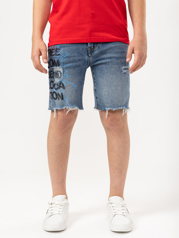 JEANS BERMUDA Blue / 14