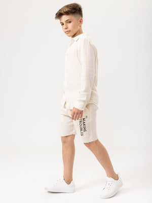 WOVEN BERMUDA Cream / 14