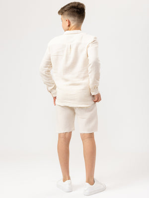 WOVEN BERMUDA Cream / 14