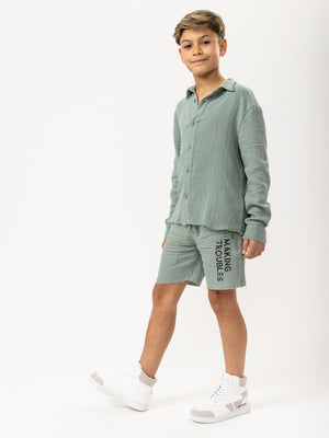 WOVEN BERMUDA Green / 14