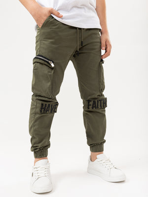 WOVEN PANTS Army / 14