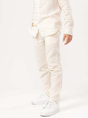 WOVEN PANTS Cream / 14