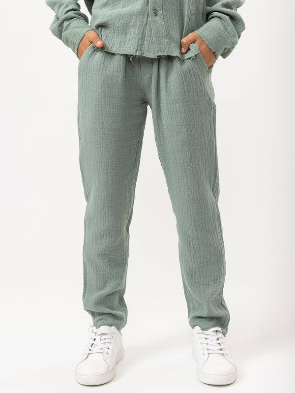 WOVEN PANTS Green / 14