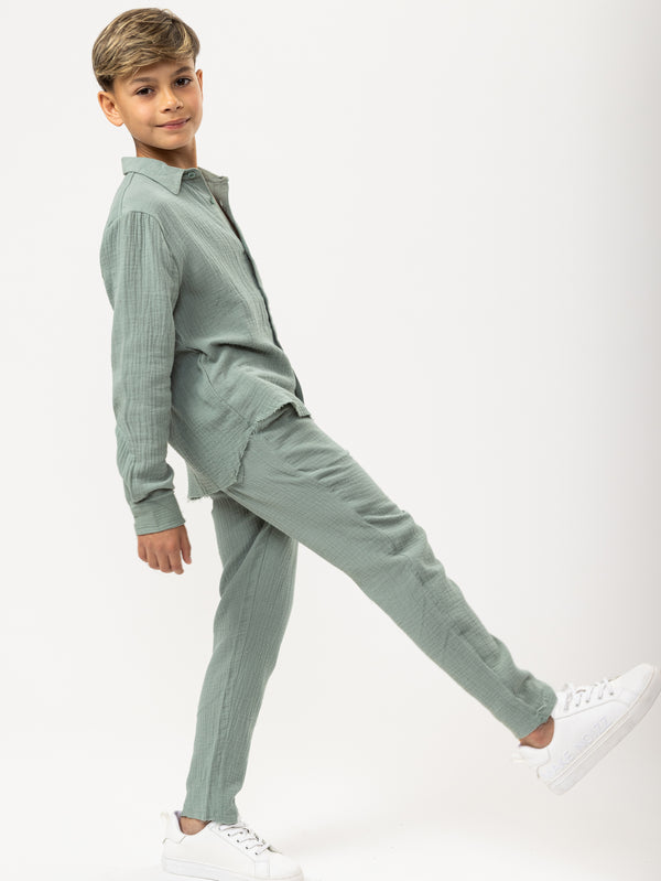WOVEN PANTS Green / 14