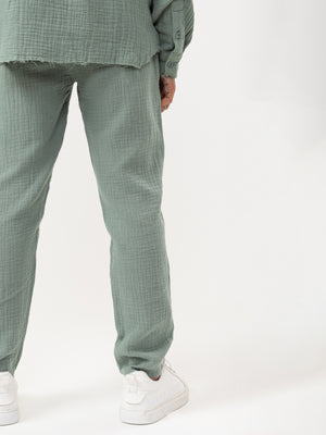 WOVEN PANTS Green / 14