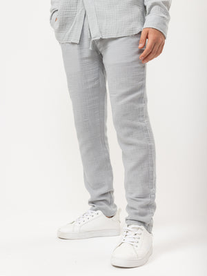 WOVEN PANTS Silver / 14