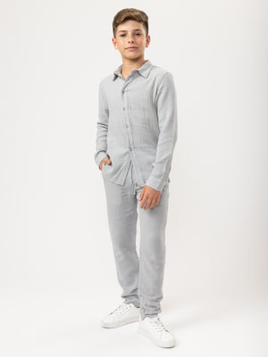 WOVEN PANTS Silver / 14