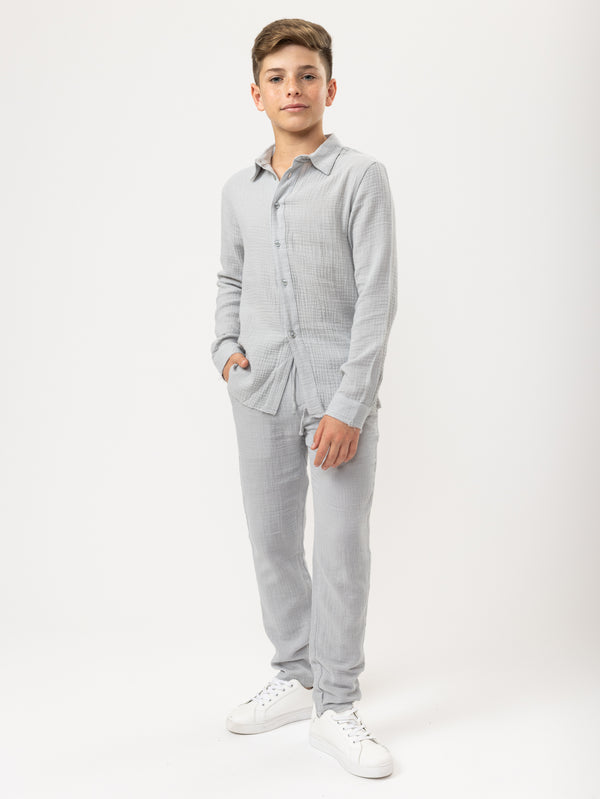 WOVEN PANTS Silver / 14
