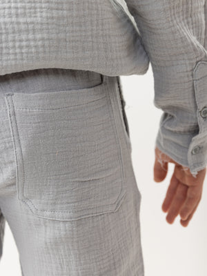 WOVEN PANTS Silver / 14
