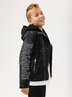 LEATHER COAT Black / 14