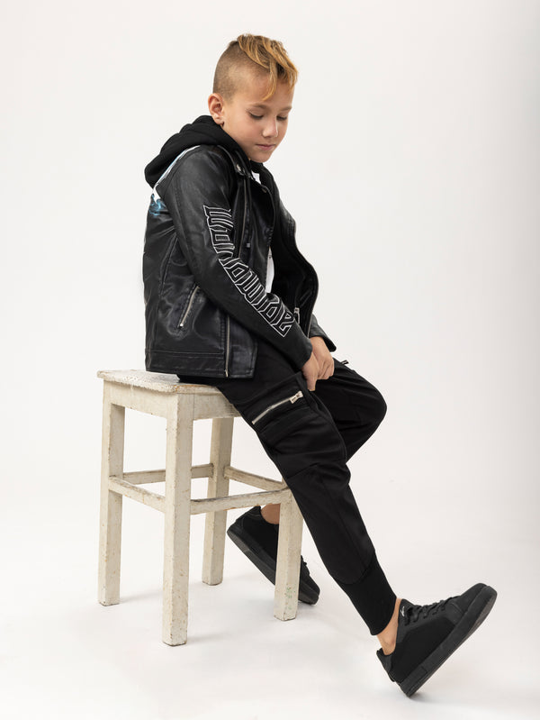 LEATHER COAT Black / 14