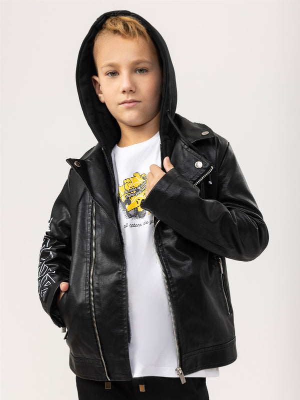 LEATHER COAT Black / 14