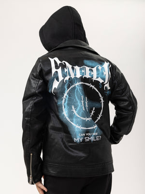 LEATHER COAT Black / 14