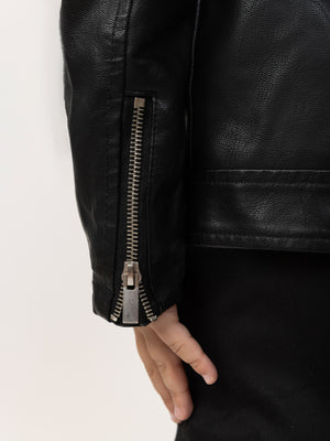 LEATHER COAT Black / 14