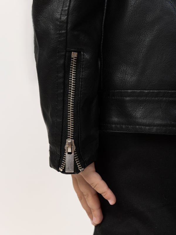 LEATHER COAT Black / 14