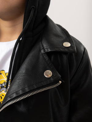 LEATHER COAT Black / 14