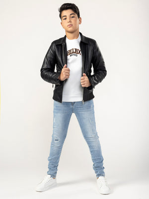 LEATHER COAT Black / 14