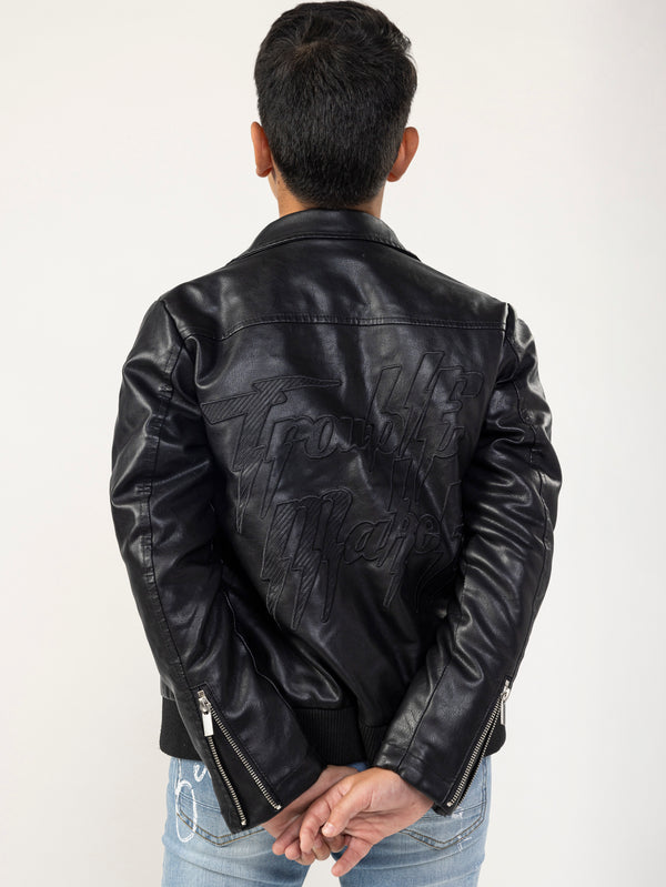LEATHER COAT Black / 14