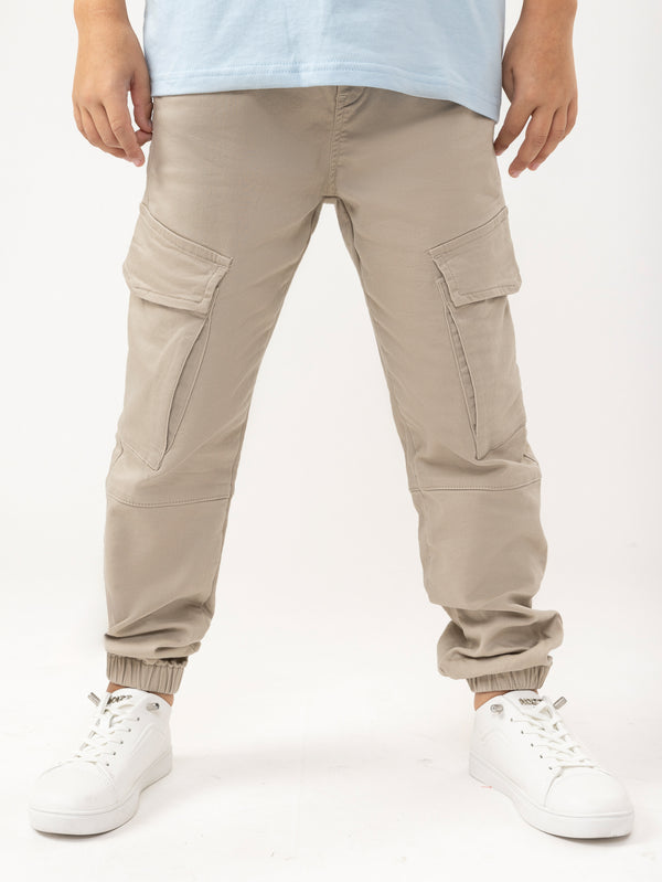 CARGO WOVEN PANTS Beige / 14