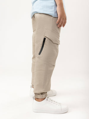 CARGO WOVEN PANTS Beige / 14