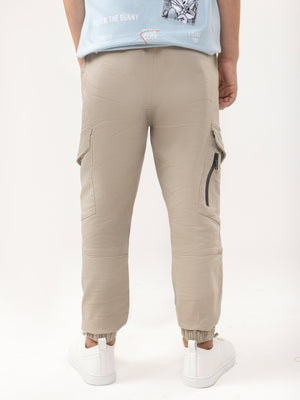 CARGO WOVEN PANTS Beige / 14