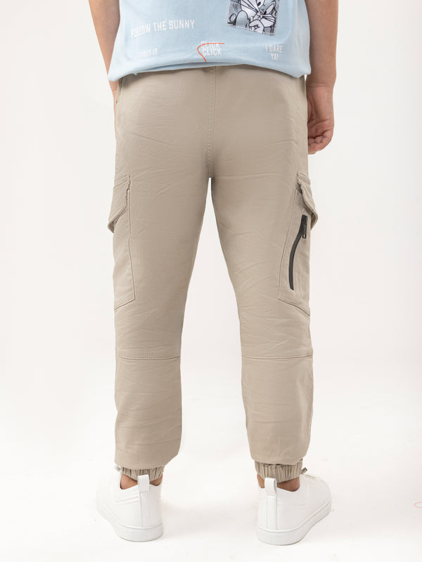 CARGO WOVEN PANTS Beige / 14