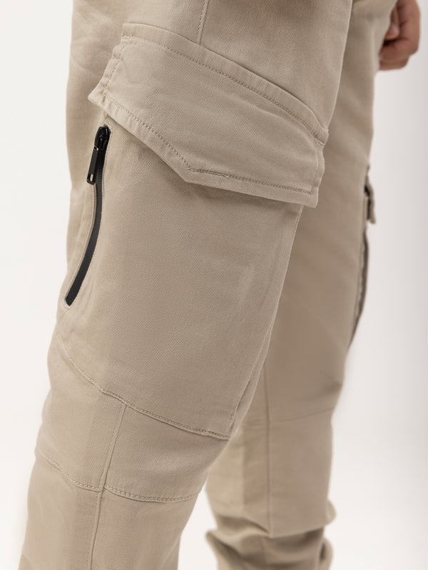 CARGO WOVEN PANTS Beige / 14