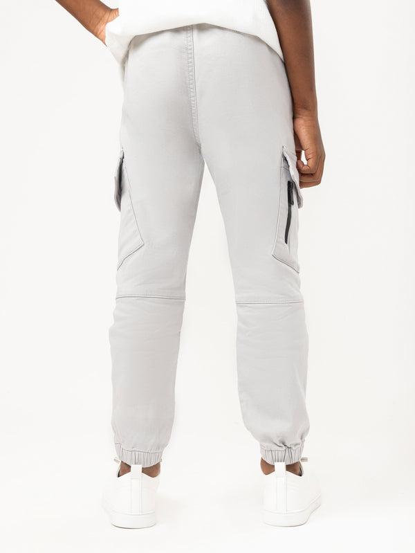 CARGO WOVEN PANTS Silver Color / 14