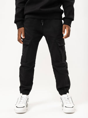 CARGO WOVEN PANTS Black / 14
