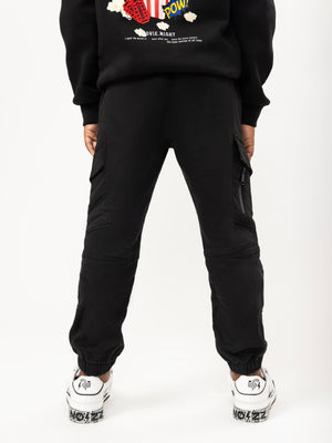 CARGO WOVEN PANTS Black / 14