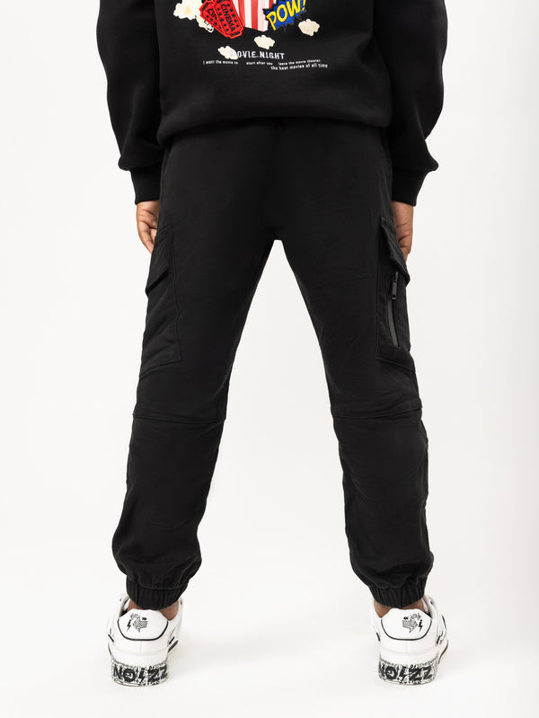 CARGO WOVEN PANTS Black / 14