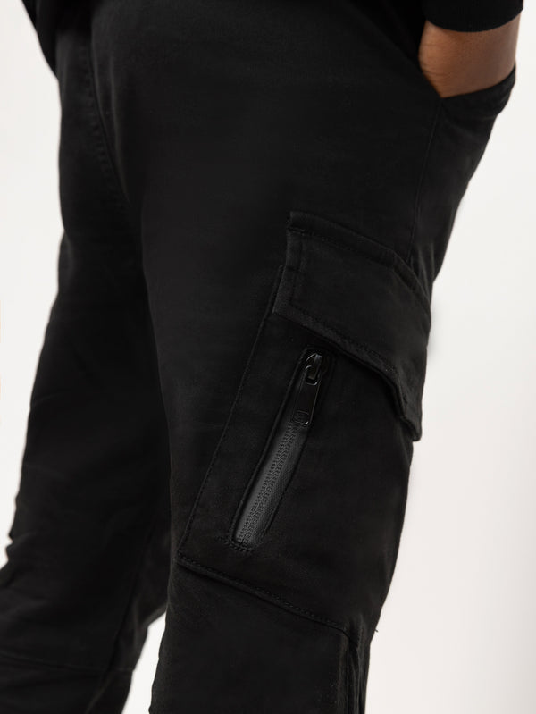 CARGO WOVEN PANTS Black / 14