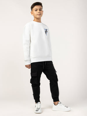 CARGO WOVEN PANTS Black / 14
