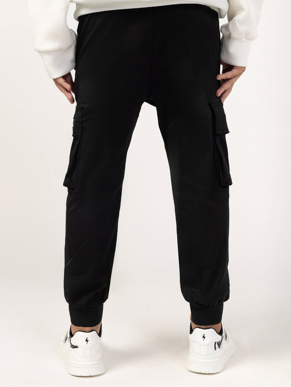 CARGO WOVEN PANTS Black / 14
