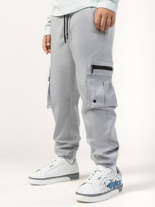 CARGO WOVEN PANTS Silver / 14