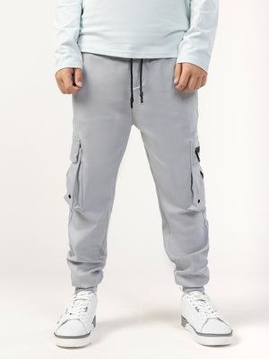 CARGO WOVEN PANTS Silver / 14