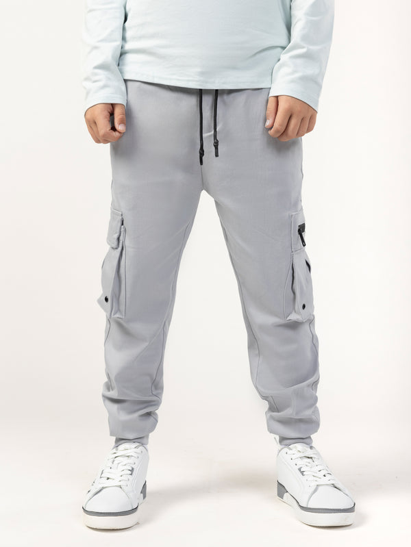 CARGO WOVEN PANTS Silver / 14