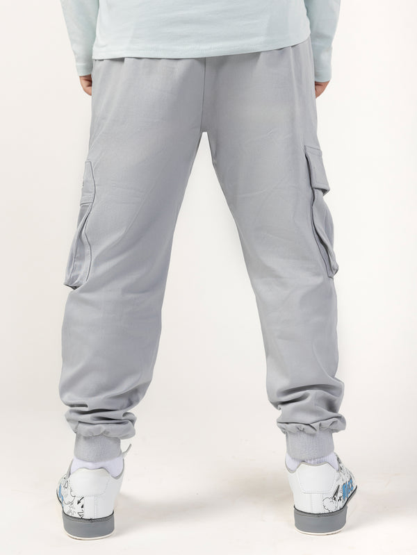 CARGO WOVEN PANTS Silver / 14