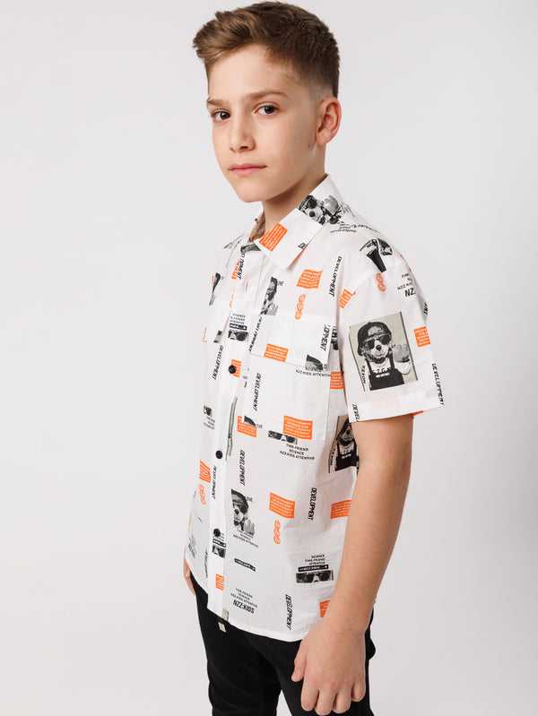 SHORT BUTTONED SHIRT White / 14