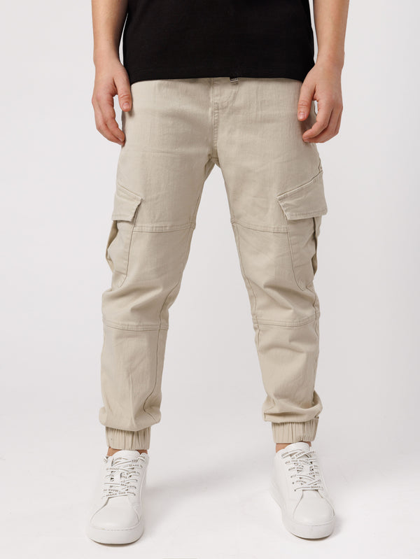 CARGO WOVEN PANTS Beige / 14