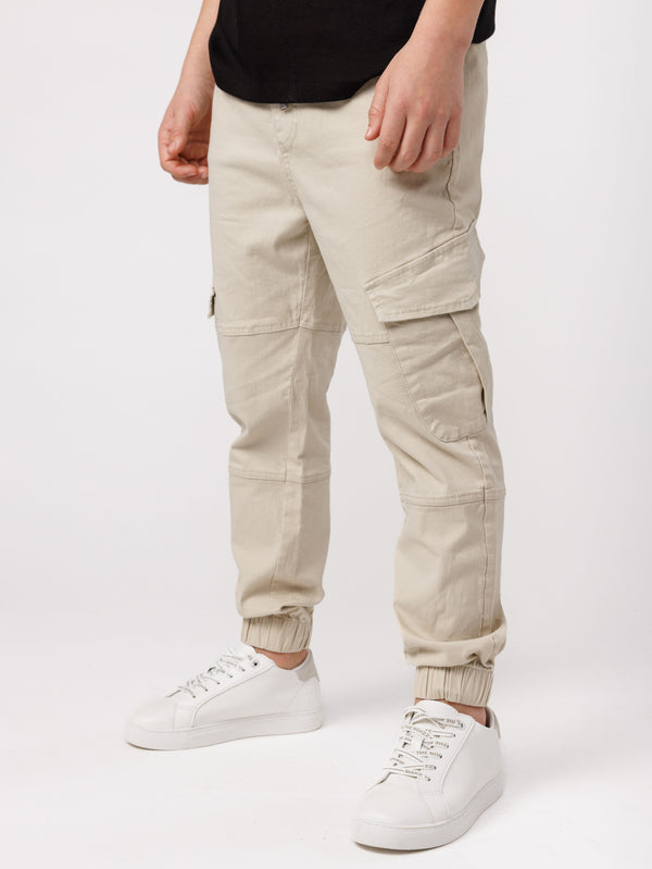 CARGO WOVEN PANTS Beige / 14