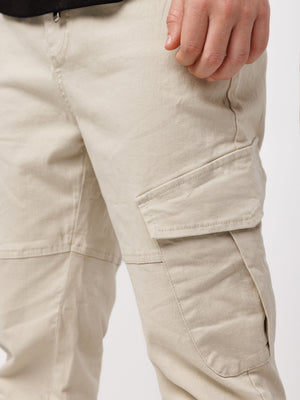 CARGO WOVEN PANTS Beige / 14