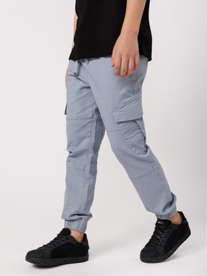 CARGO WOVEN PANTS Light Blue / 14