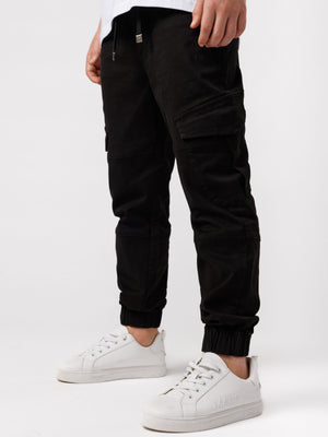 CARGO WOVEN PANTS Black / 14