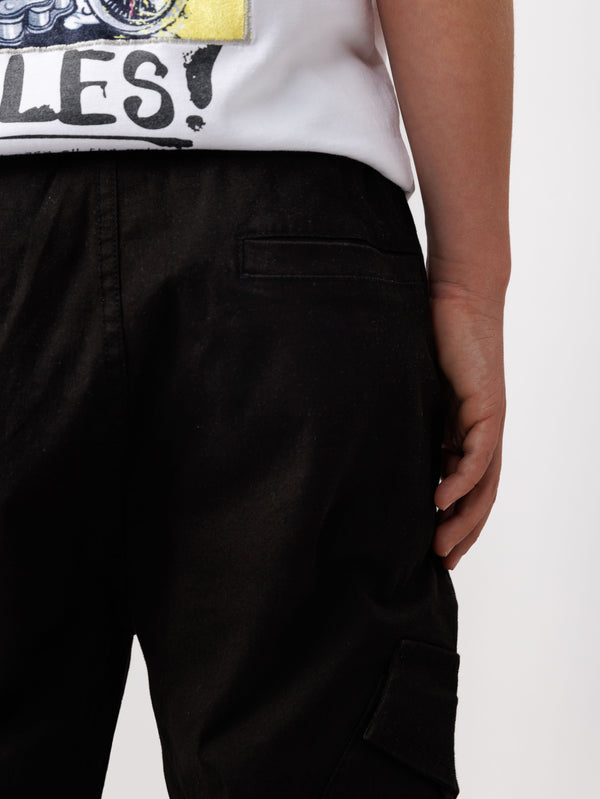 CARGO WOVEN PANTS Black / 14