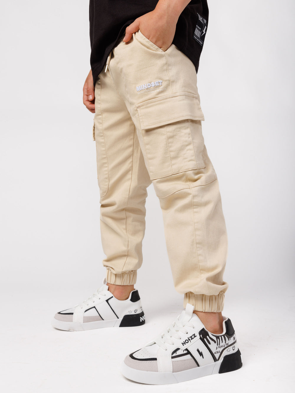 CARGO WOVEN PANTS Beige / 14