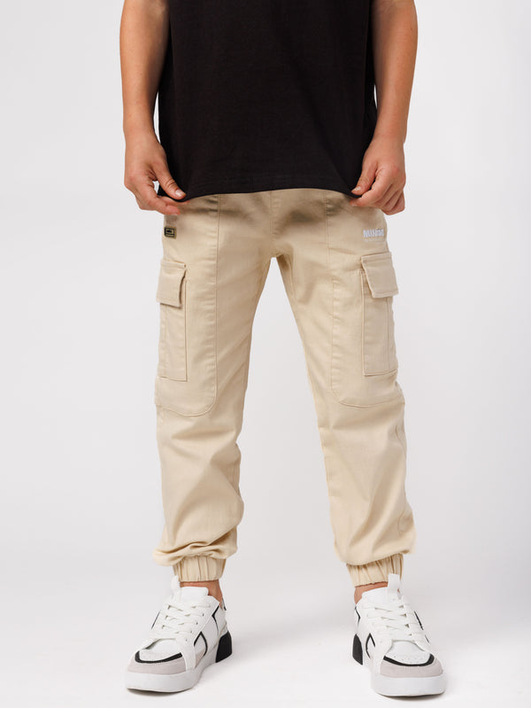 CARGO WOVEN PANTS Beige / 14