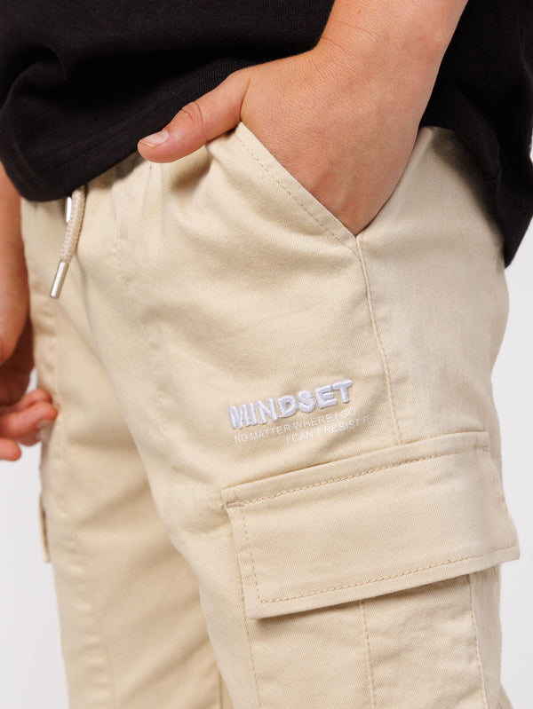 CARGO WOVEN PANTS Beige / 14
