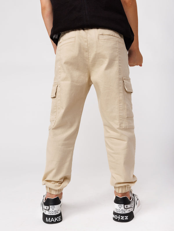 CARGO WOVEN PANTS Beige / 14